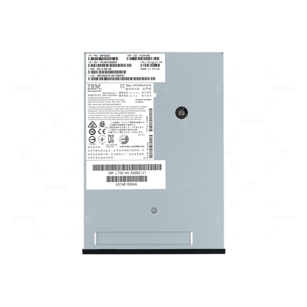 A3C40169946-LOW PERFORMANCE IBM LTO ULTRIUM 6-H SAS 6G 2.5TB LOW PERFORMANCE